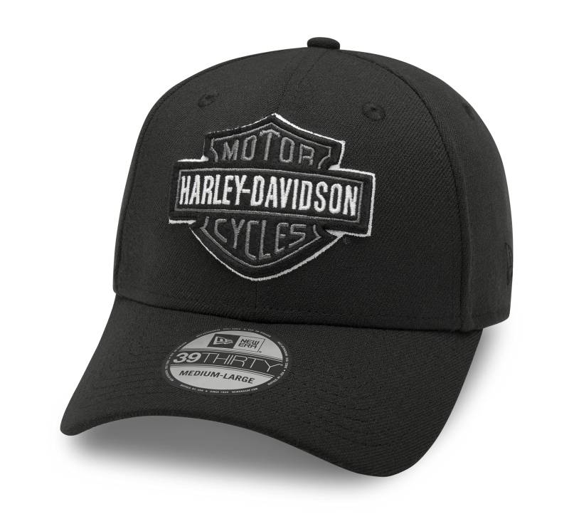 HARLEY-DAVIDSON 39THIRTY Baseball Cap Cappy Mütze Tonal Logo, Schwarz, S von HARLEY-DAVIDSON