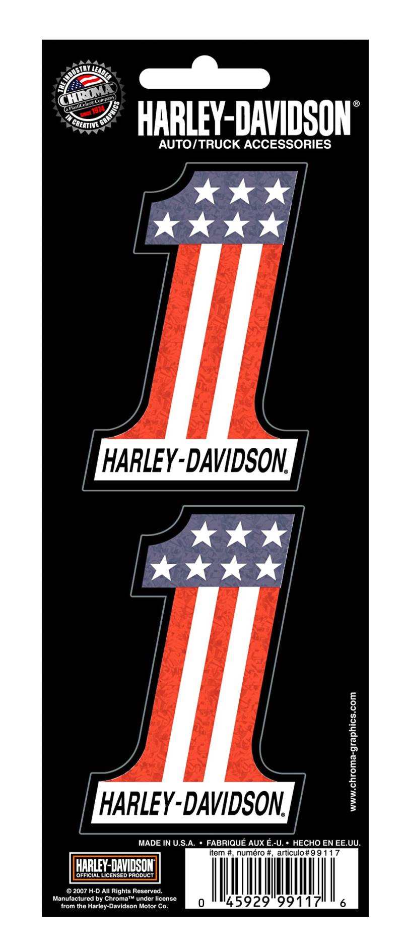 HARLEY-DAVIDSON Aufkleber Abziehbild Holografisch Logo KLassisch 2-teilig von HARLEY-DAVIDSON