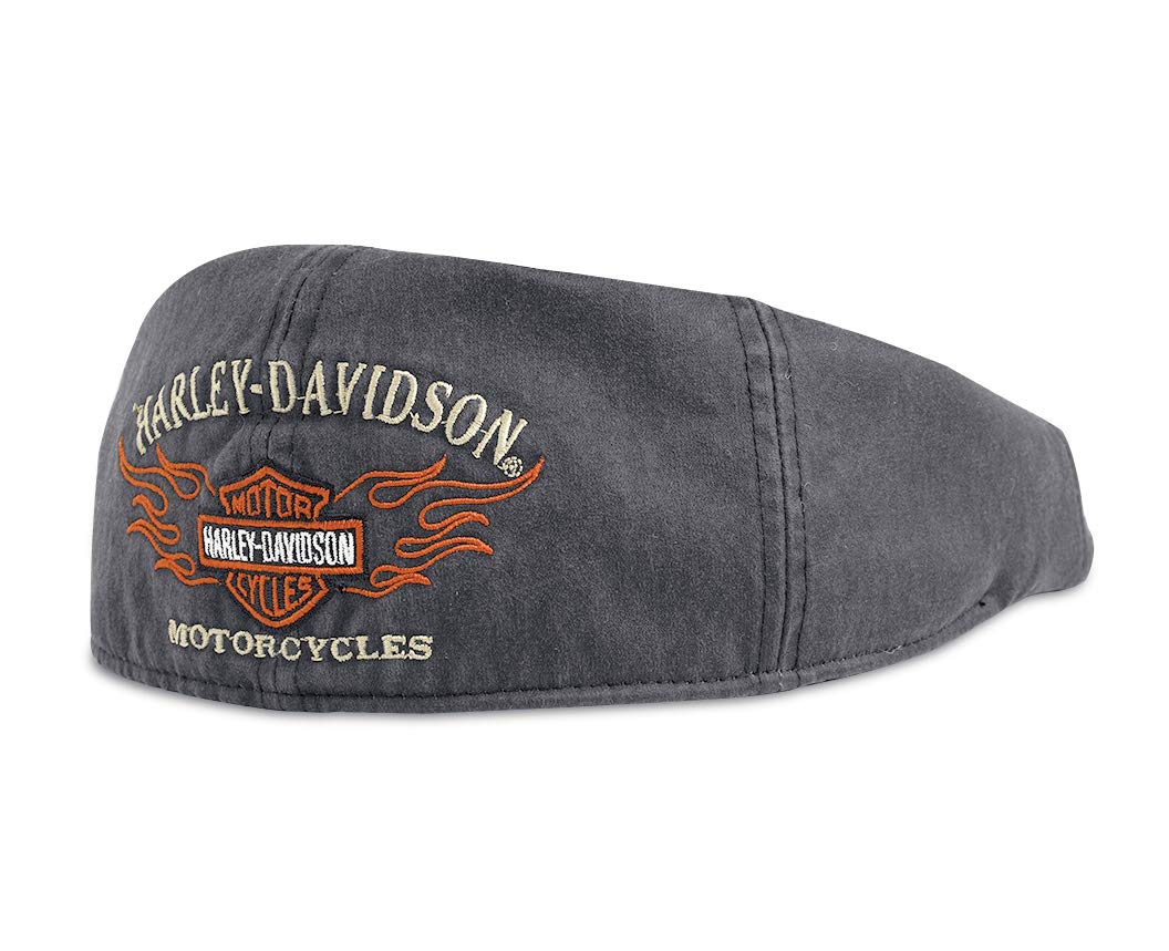 HARLEY-DAVIDSON Flame Graphic Ivy Cap 99537-11VM Herren Hat, Schwarz, Beige, Orange, M von HARLEY-DAVIDSON