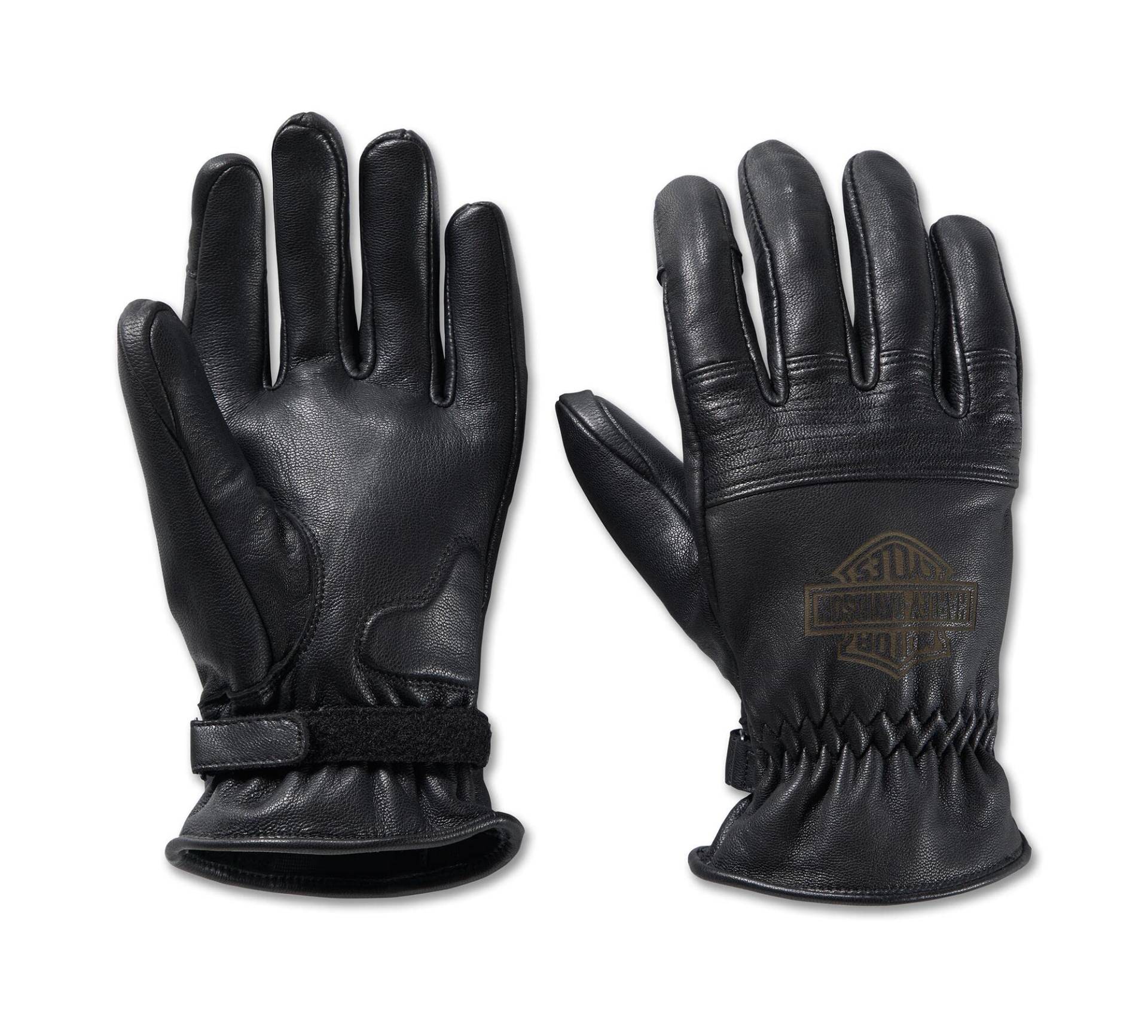 HARLEY-DAVIDSON Herren Handschuhe Work, schwarz Motorrad-Handschuhe Biker Leder-Handschuhe Warme Männer Winterhandschuhe, L von HARLEY-DAVIDSON