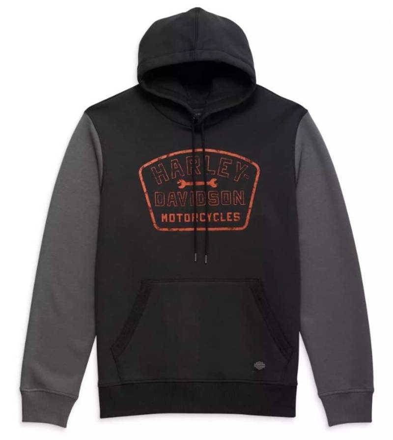 HARLEY-DAVIDSON Herren Wrench Crew Motorrad Hoodie Sweatshirt Biker Pullover mit Kapuze Männer Kapuzenpullover Pulli, 2XL von HARLEY-DAVIDSON