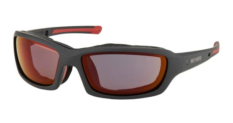 HARLEY-DAVIDSON Marcolin Gym Time HZ0003-02C Smoke Color Enhanced Red Mirror Motorrad Brille von HARLEY-DAVIDSON