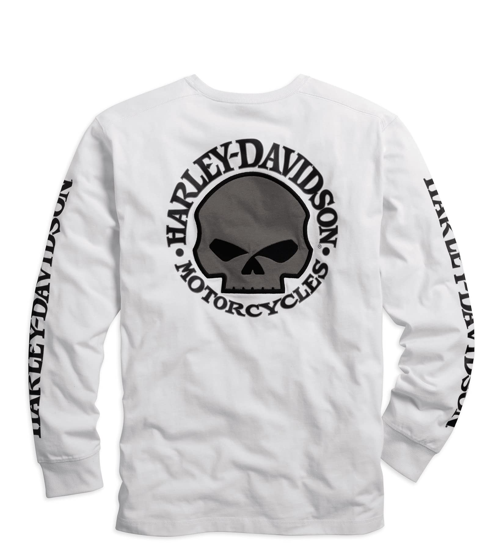 HARLEY-DAVIDSON Men's Skull White Long Sleeve Tee, 99092-14VM, L von HARLEY-DAVIDSON