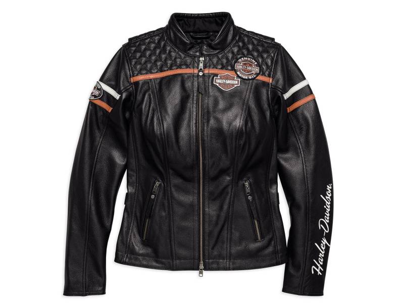 HARLEY-DAVIDSON Miss Enthusiast EU Damen Leder Jacke, 98030-18EW, M von HARLEY-DAVIDSON