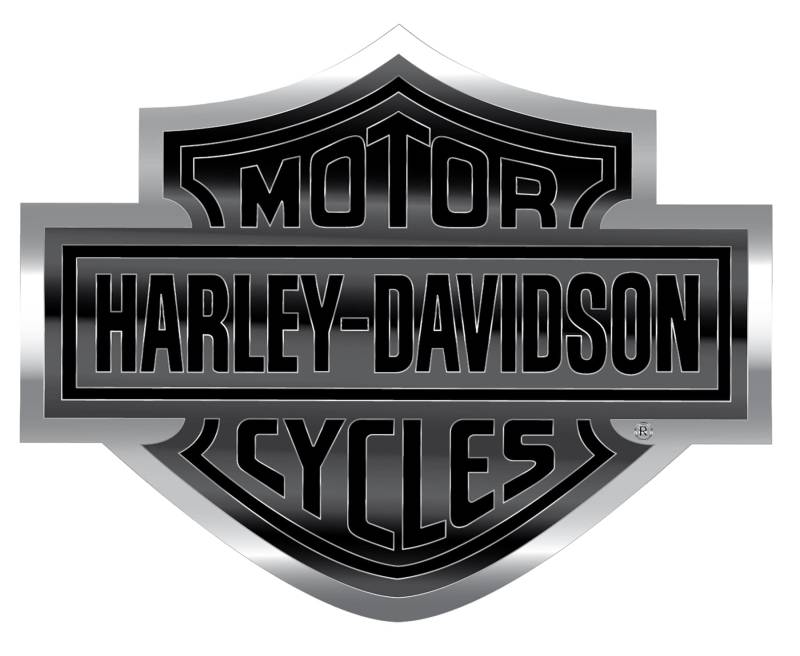 HARLEY-DAVIDSON Motorrad Sticker Aufkleber Abziehbild Aluminium Ton-In-Ton Logo Biegbar 11,4cm für Auto, Laptop und mehr von HARLEY-DAVIDSON