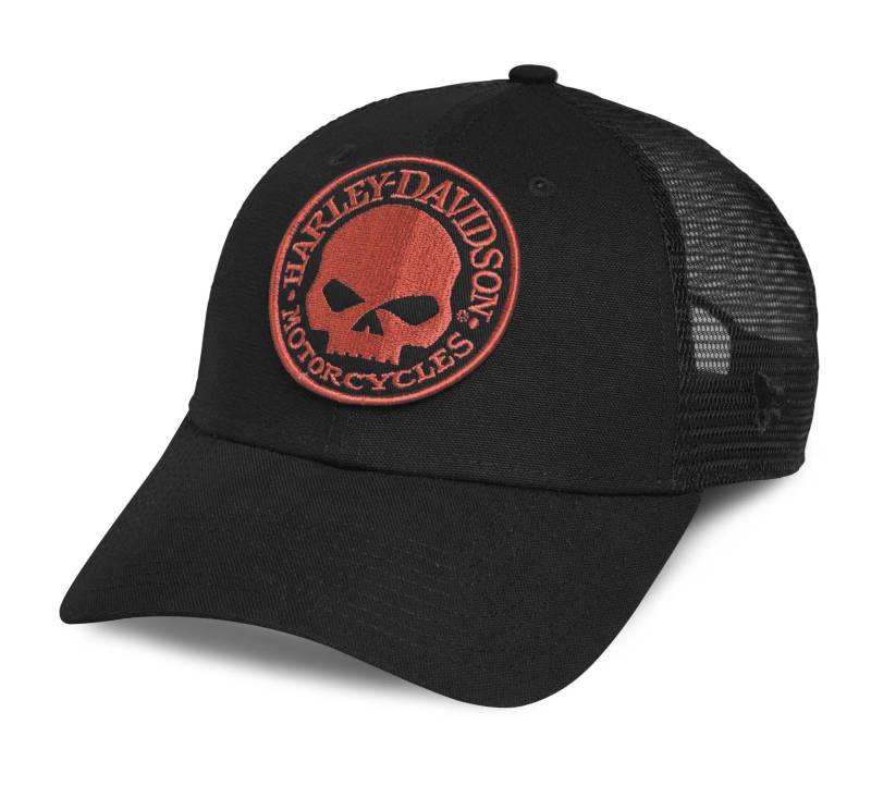 HARLEY-DAVIDSON Unisex Trucker Cap Willie G Skull Baseball-Cap Cappy Biker Kappe Motorrad Basecap für Damen Herren von HARLEY-DAVIDSON