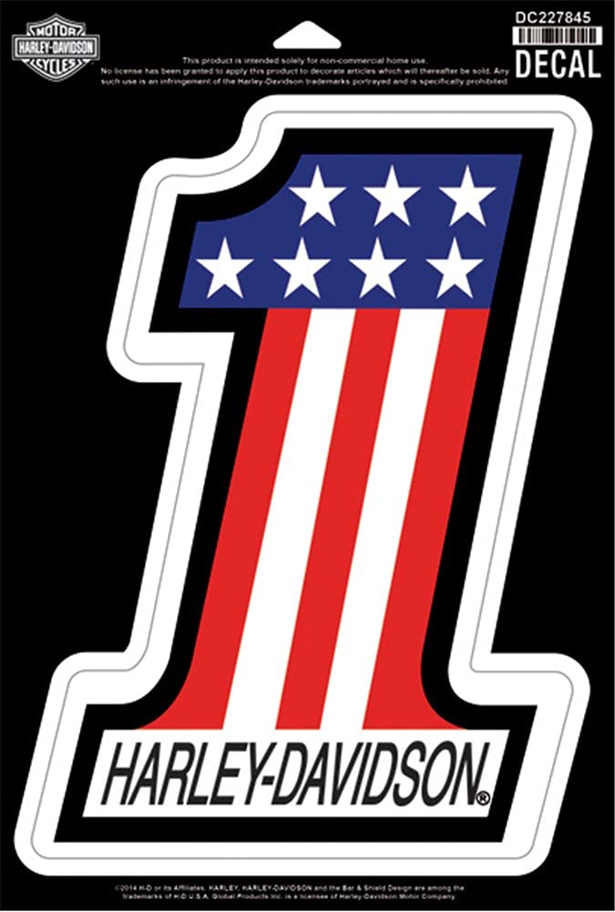 Harley-Davidson Aufkleber #1 Rot-Weiß-Blau groß von HARLEY-DAVIDSON