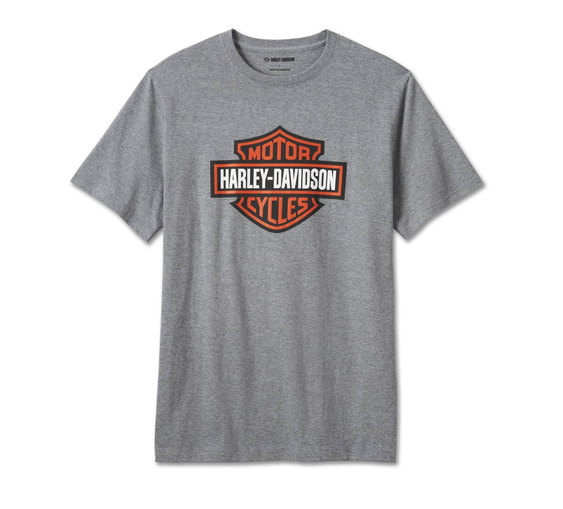 Harley-Davidson Bar & Shield Tee Medium Heather Grey Herren T-Shirt, 99079-24VM, 3XL von HARLEY-DAVIDSON