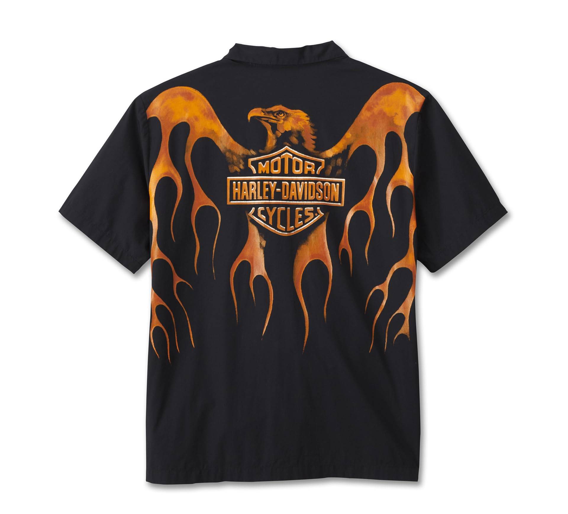 Harley-Davidson Burning Eagle Short Sleeve Shirt Herren Hemd, L von HARLEY-DAVIDSON