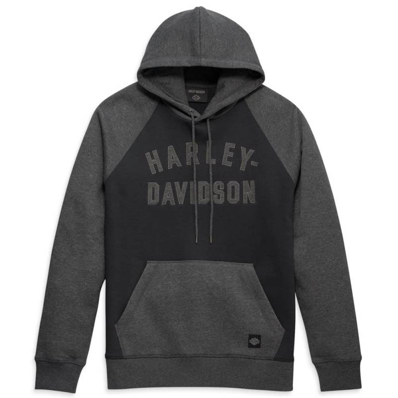 Harley-Davidson Classic Staple Raglan Black Beauty Hoodie Sweatshirt, XXL von HARLEY-DAVIDSON