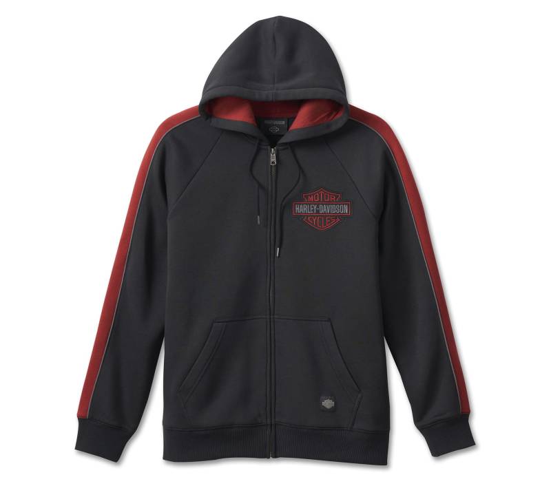 Harley-Davidson Club Crew Zip-Up Black Beauty Hoodie Sweatshirt, S von HARLEY-DAVIDSON