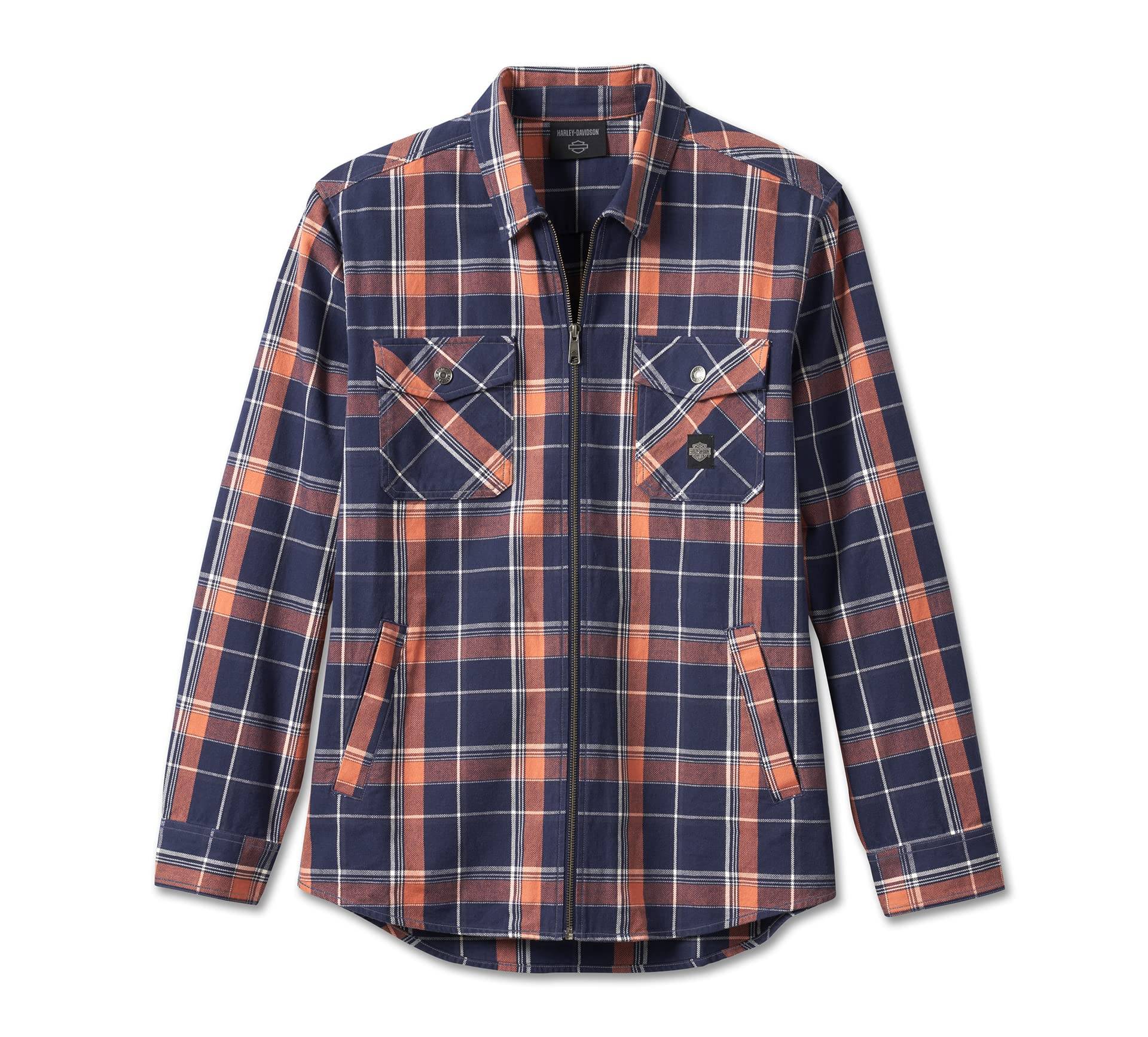 Harley-Davidson Eclipse Zip-Up Plaid Shirt Hemd, XL von HARLEY-DAVIDSON