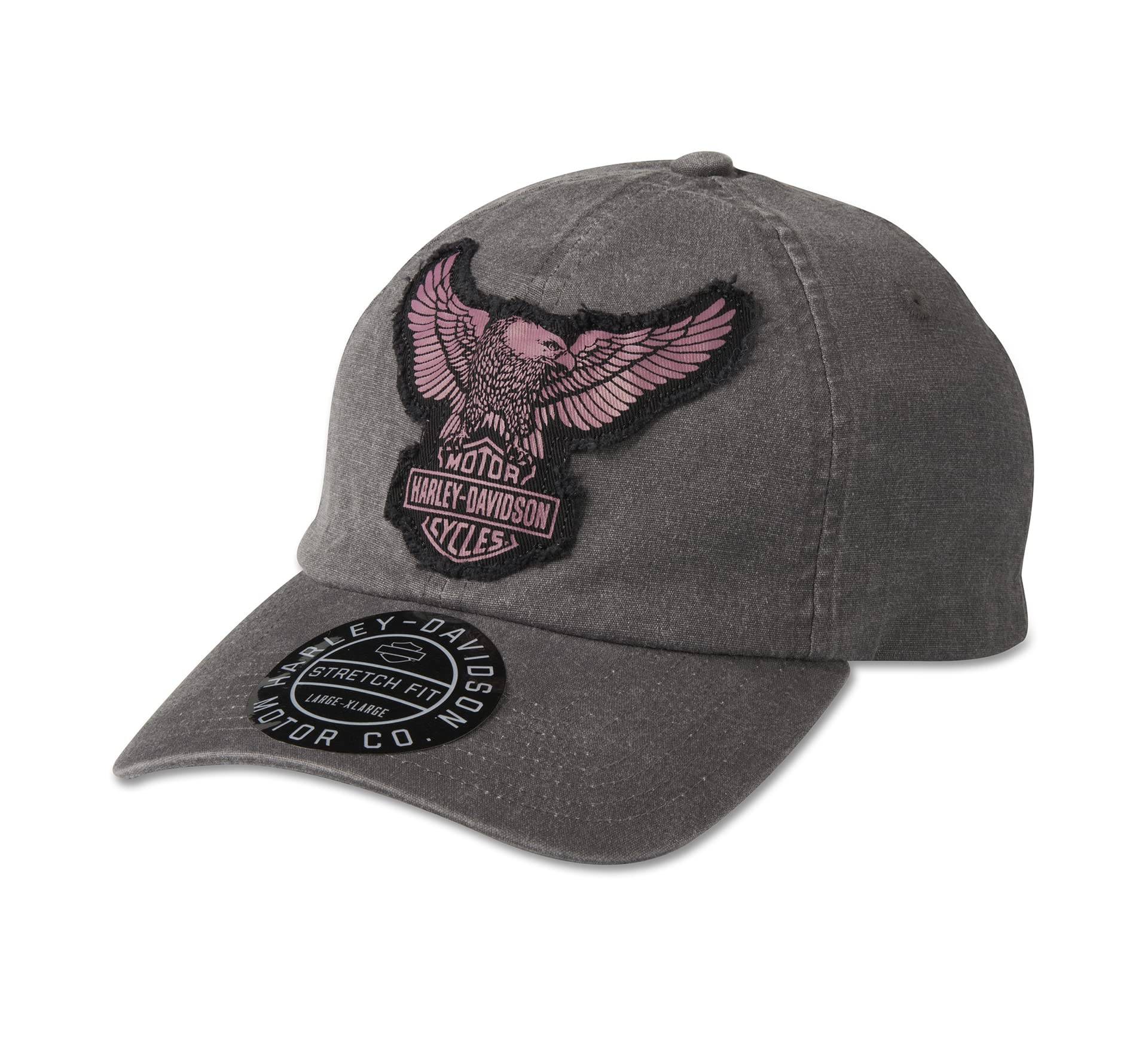 Harley-Davidson Embroidered Eagle Trucker Cap Blackened Pearl Schirmmütze, S von HARLEY-DAVIDSON