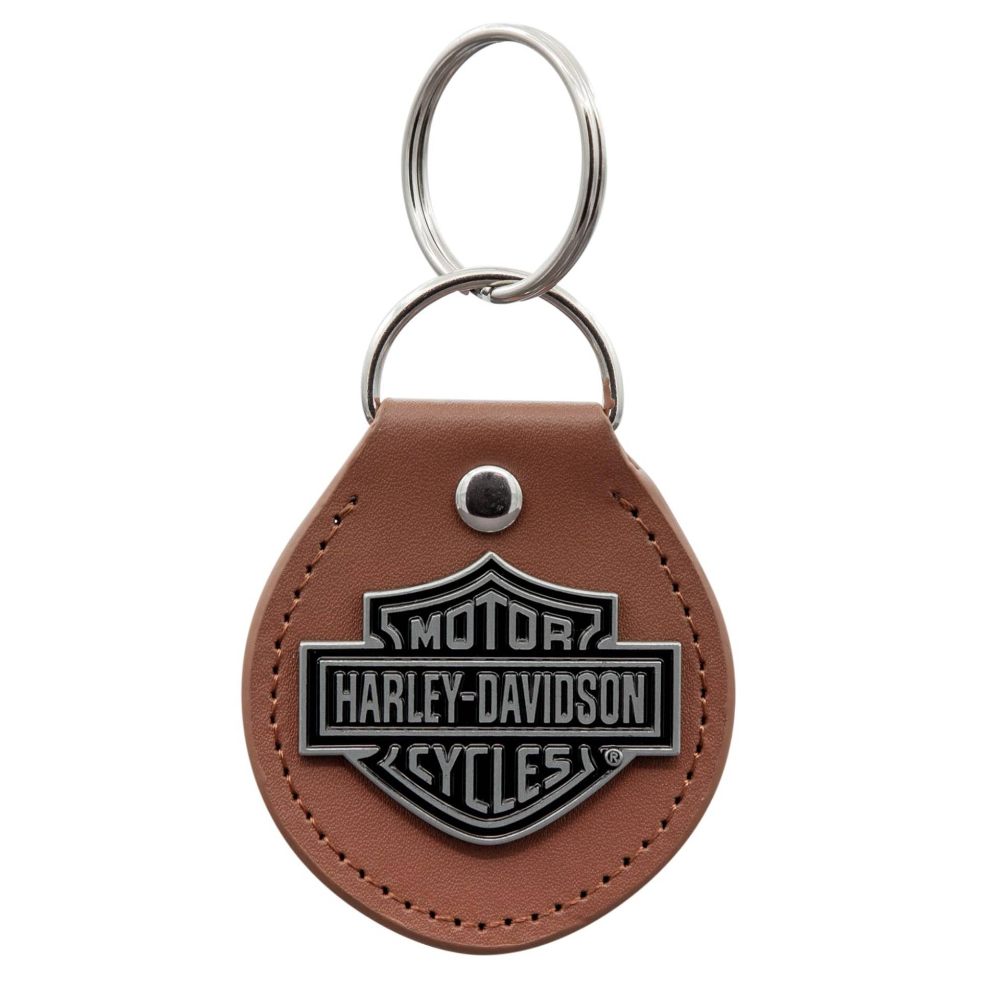 Harley-Davidson Harley Bar & Shield Brown Vinyl Fob Schlüsselanhänger von HARLEY-DAVIDSON