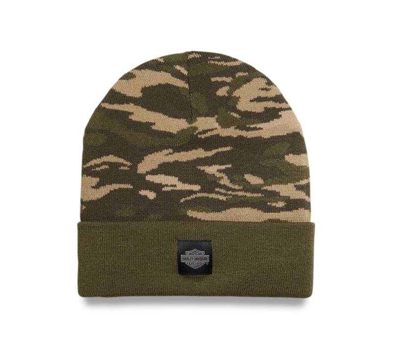 Harley-Davidson Harley Forever Camo Green Beanie Strick Mütze von HARLEY-DAVIDSON