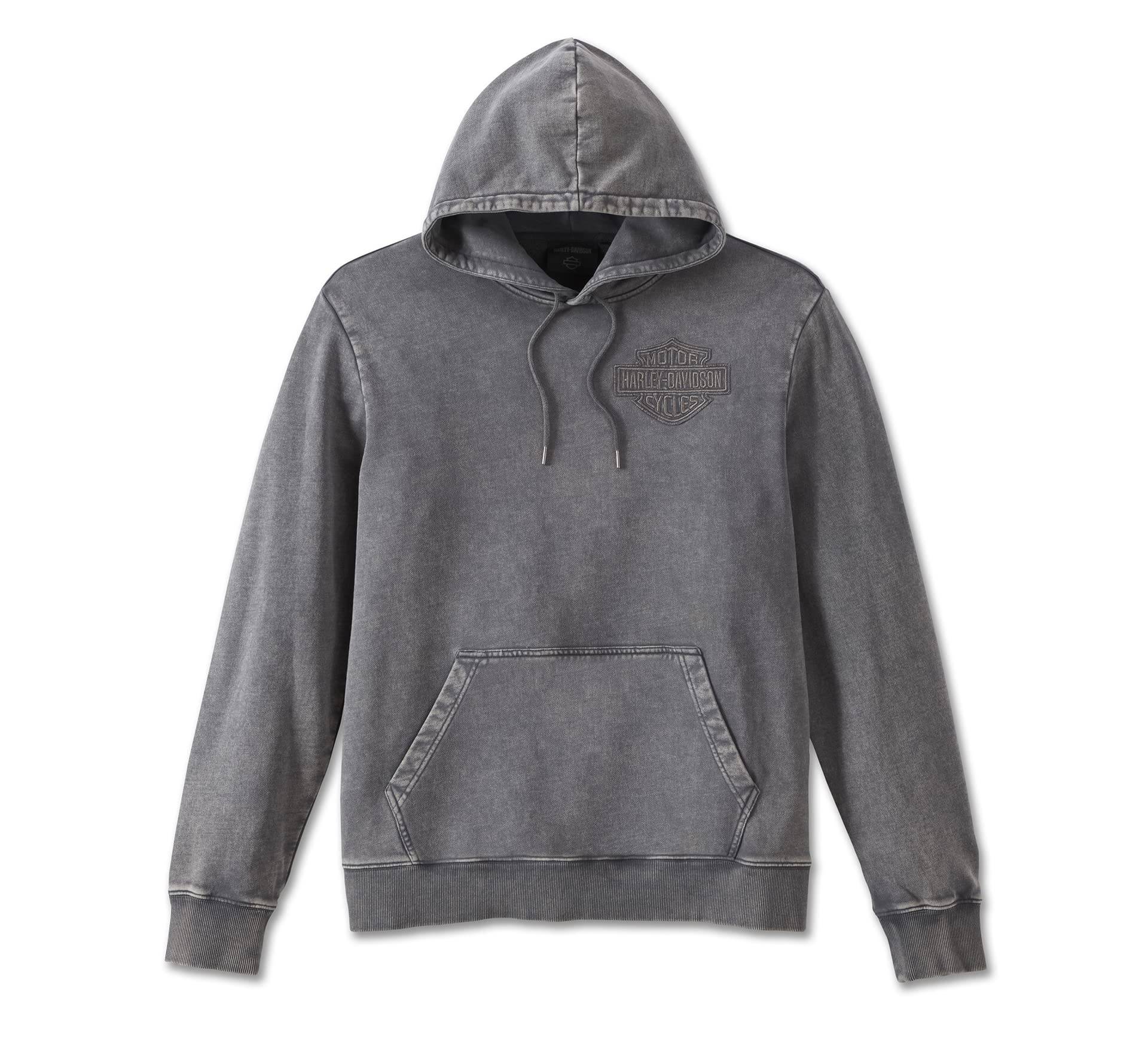 Harley-Davidson Kickstart Blackened Pearl Hoodie Sweatshirt, XXL von HARLEY-DAVIDSON