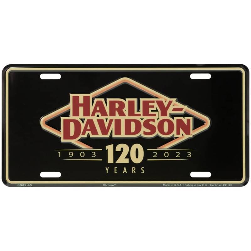 Harley Davidson Schild 120 Jahre License Plate von HARLEY-DAVIDSON