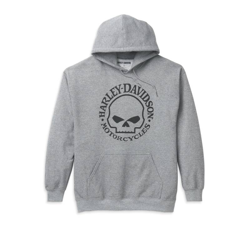 Harley-Davidson Skull Graphic Grey Hoodie Herren Sweatshirt, 3XL von HARLEY-DAVIDSON