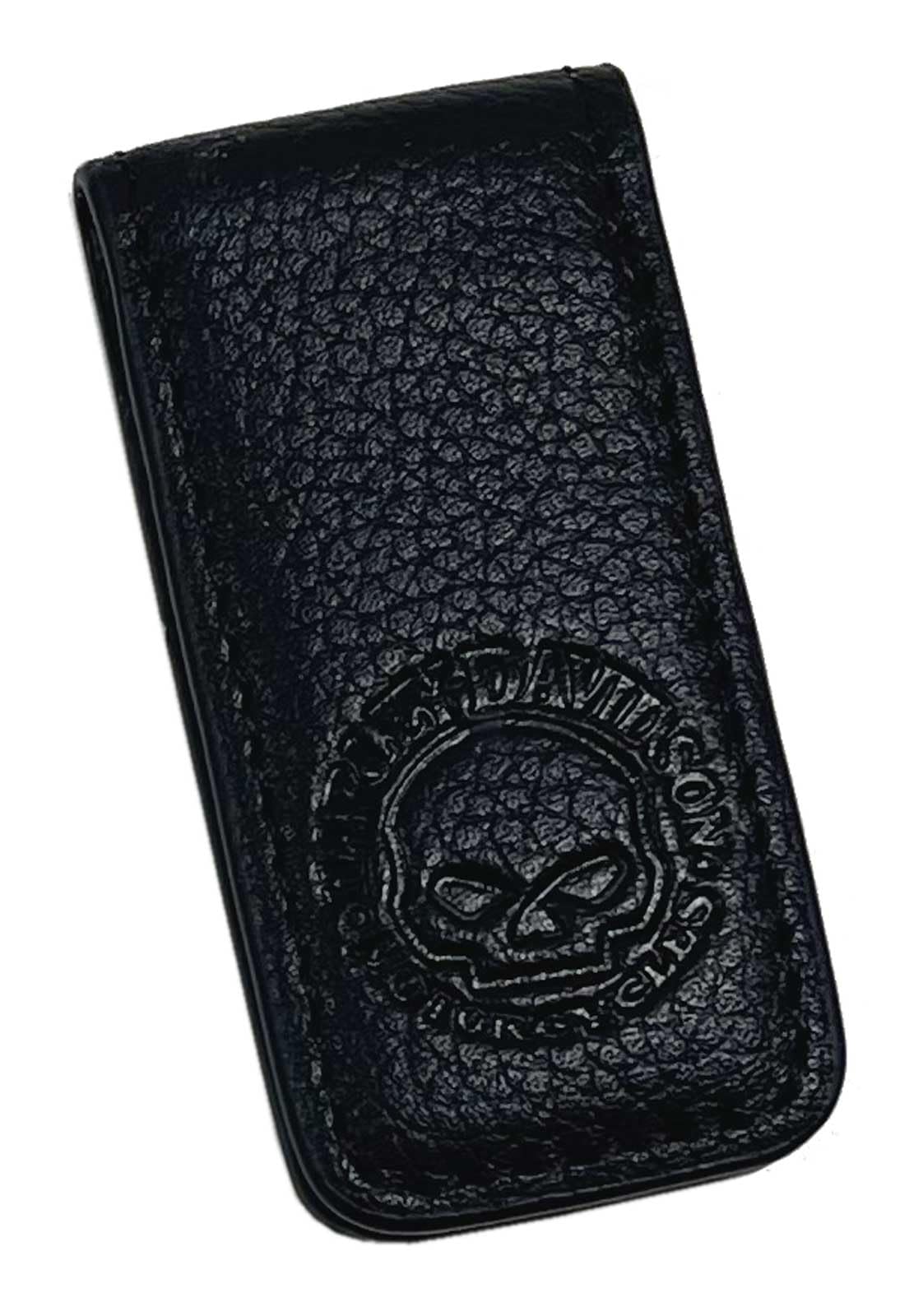 Harley-Davidson Skull Leather Money Clip Black Geldklammer Geldclip von HARLEY-DAVIDSON