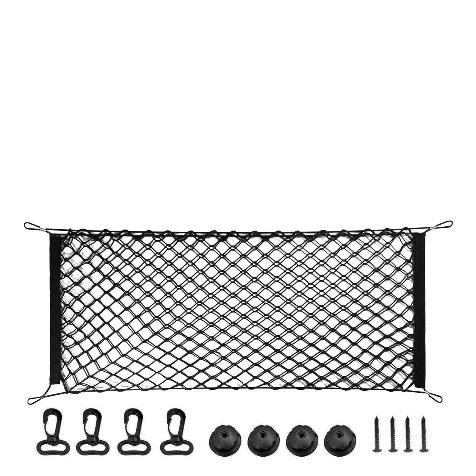 HASGTFM Auto Hinten Fracht Trunk Lagerung Organizer Net Mesh Fit for Hyundai Tucson JM LM TL NX4 Ix35 Elite Aktive SE IX X Premium SE N-Linie(90x40cm) von HASGTFM