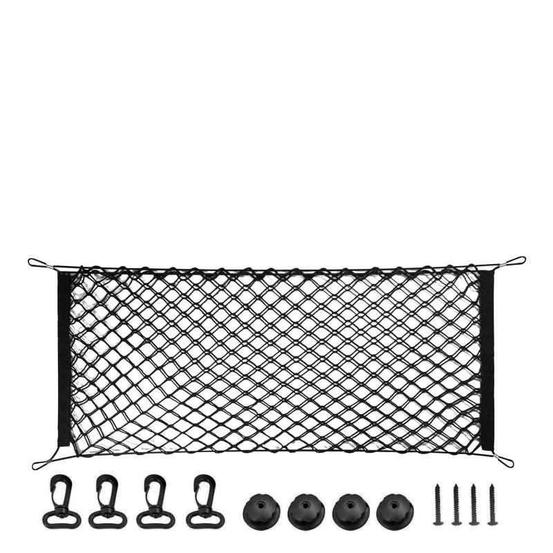 HASGTFM Auto Hinten Fracht Trunk Lagerung Organizer Net Mesh Fit for Hyundai Tucson JM LM TL NX4 Ix35 Elite Aktive SE IX X Premium SE N-Linie(90x40cm) von HASGTFM