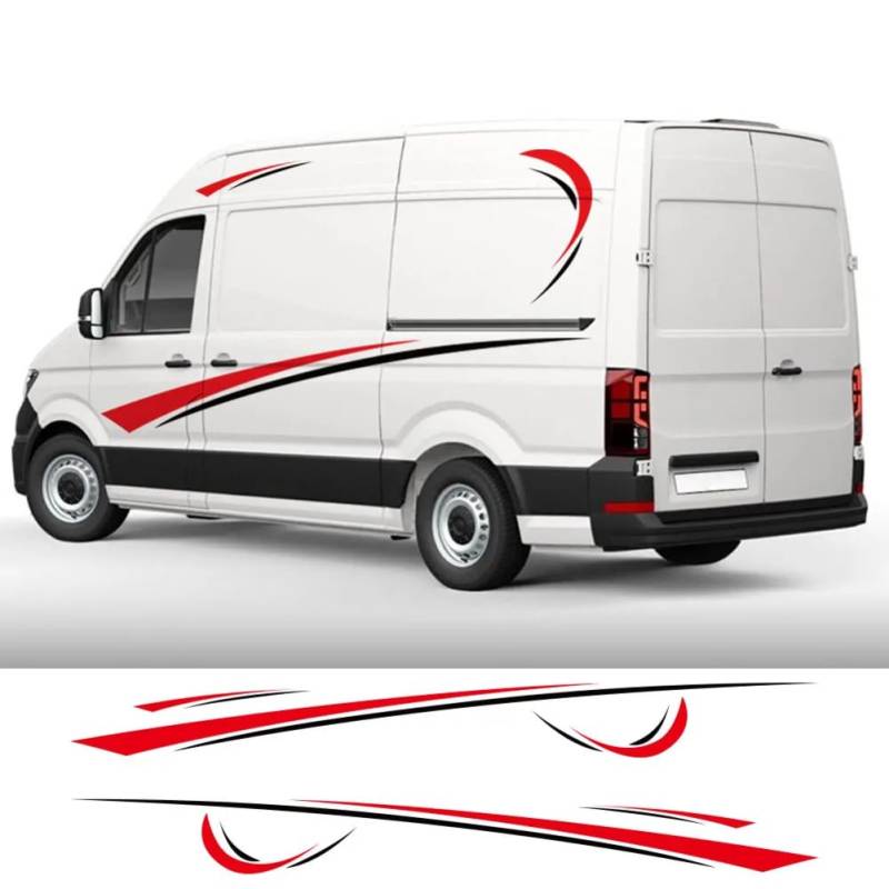 12 Teile/los Auto Aufkleber, Für VW Crafter Tuning Zubehör Sport Dekor Wohnmobil Camper Van Grafiken Vinyl Aufkleber von HASWEX