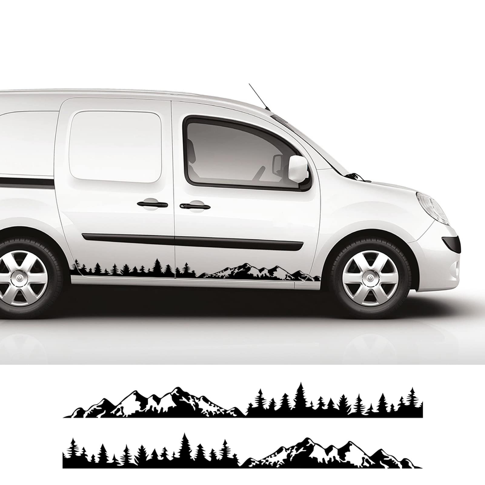 2 STÜCKE Autotüraufkleber, für Renault Kangoo 1 2 3 4x4 MK1 MK2 MK3 Tuning-Zubehör Van Graphics Vinyl Aufkleber von HASWEX