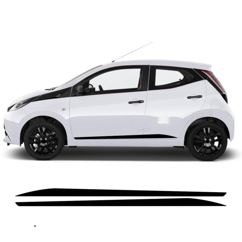 2 stücke Auto Styling beide tür seitenschweller Streifen Aufkleber Auto Karosserie dekor vinylfolie Aufkleber, für Toyota Aygo Tuning-zubehör von HASWEX