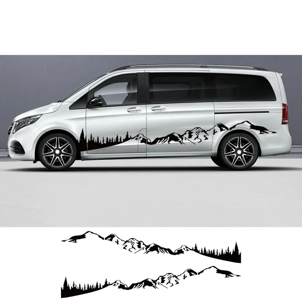 2Pcs/Lot Autoaufkleber, für F=ord Transit Tourneo Custom Camper Van Sport Stripes Grafik Vinyl Decals Tuning Auto Zubehör von HASWEX