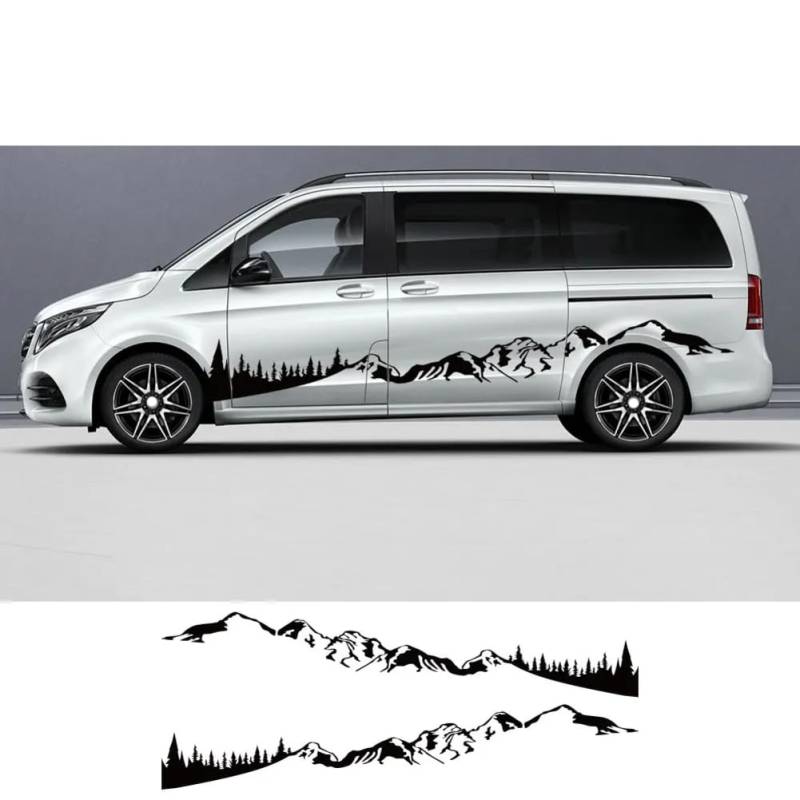 2Pcs/Lot Autoaufkleber, für F=ord Transit Tourneo Custom Camper Van Sport Stripes Grafik Vinyl Decals Tuning Auto Zubehör von HASWEX