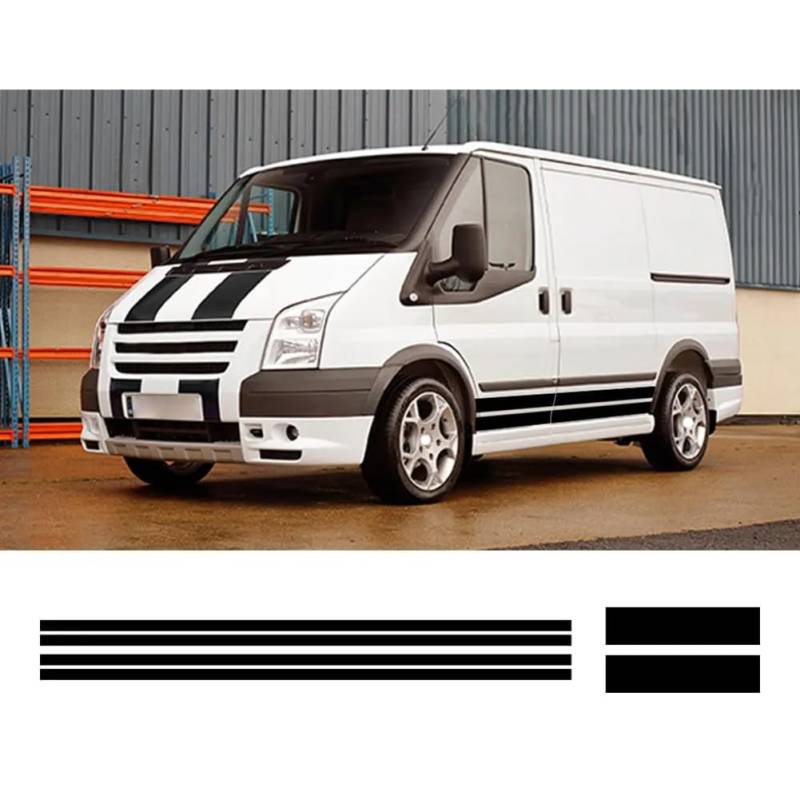 4Pcs/Lot Autoaufkleber, für F=ord Transit MK6 MK7 Tuning-Zubehör Schutz Camper Van Sport Grafiken Vinyl Motoraufkleber von HASWEX