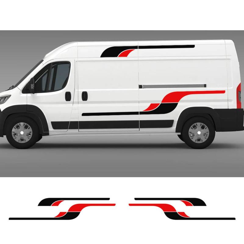 Auto Lange Seitenaufkleber Grafiken Camper Van Auto Racing Aufkleber, für F=iat Ducato Vinylfolie Zubehör DIY Dekoration von HASWEX