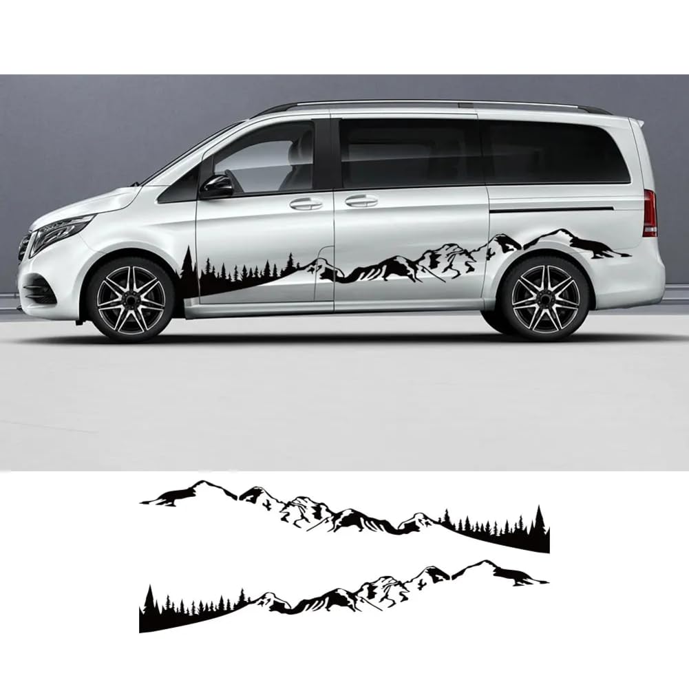 Auto Seitenstreifen Seitenaufkleber Aufkleber, Für M=ercedes B=ENZ Vito V Klasse W447 Viano W639 Camper Van DIY Graphics Vinyl Zubehör von HASWEX