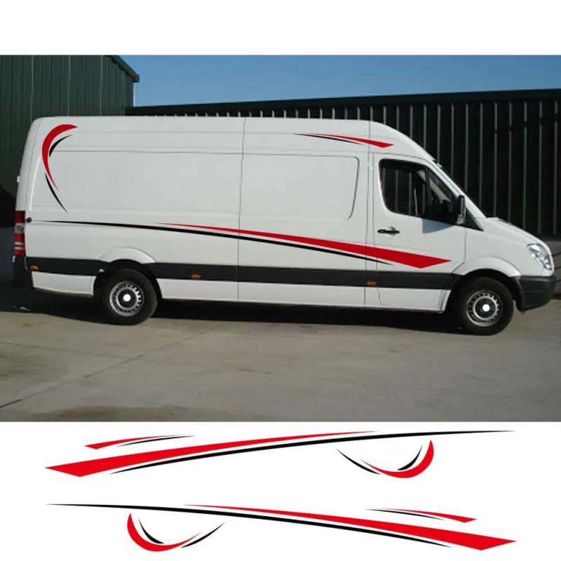 Autoaufkleber, Wohnmobil, Wohnwagen, Wohnmobil, Streifen, Wohnmobil, Van, Vinyl-Aufkleber, Auto-Tuning-Zubehör, für M=ercedes B=ENZ Sprinter W906 515 von HASWEX