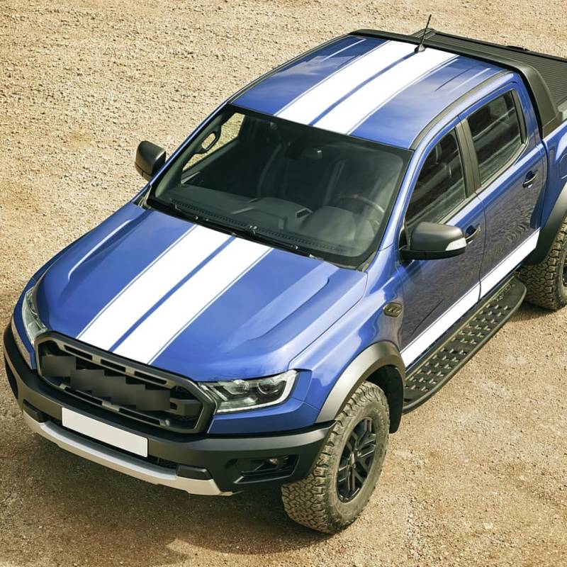 Autoaufkleber passend, für F=ord Ranger 2015 2016 2017 2018 Raptor Pickup Motorhaube Seitentür Dach Hintertür Grafik Streifen Vinyl Aufkleber von HASWEX