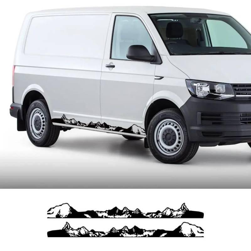 HASWEX Auto Seitenstreifen Seitenaufkleber Aufkleber, Für V=W Multivan Transporter T4 T5 T6 30 Auto Seitenaufkleber Van Canper Matterhorn Zermatt von HASWEX