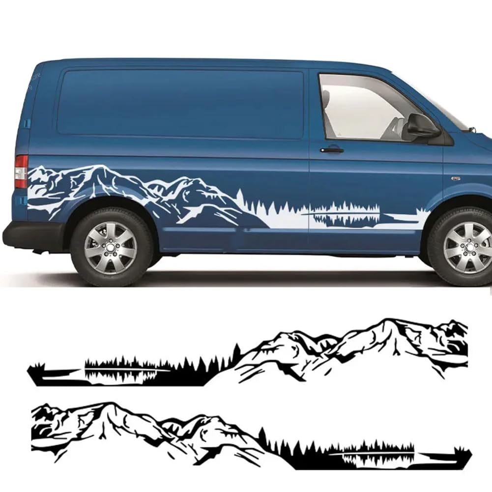 HASWEX Autoaufkleber, Wohnmobil, Berg, Vinyl-Aufkleber, für V=W Caravelle Multivan California Transporter T3 T4 T5 T6 Zubehör von HASWEX