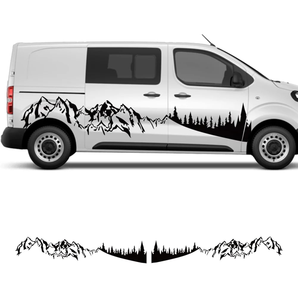 Mountain Styling Auto Aufkleber, für Citroen Jumpy Peugeot Expert, für FIAT Scudo Wohnmobil Camper Van Decor Decals Tuning-Zubehör von HASWEX