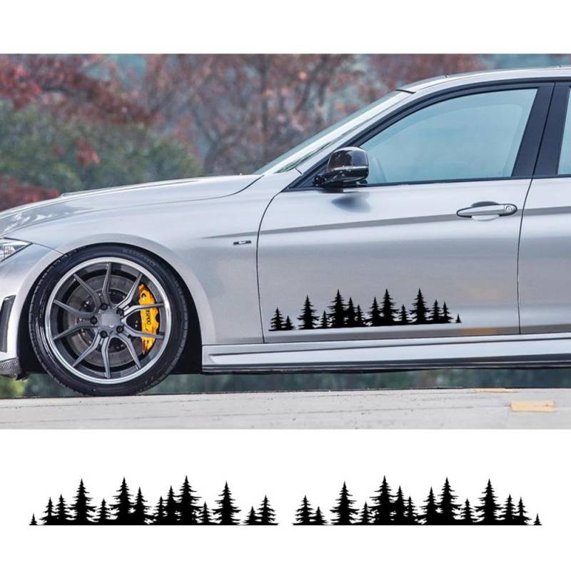 Verschiedene Größen Autotür Seitenaufkleber Dichter Wald Grafiken Styling Vinyl PVC Folie Dekor Aufkleber Auto Tuning Zubehör Universal von HASWEX