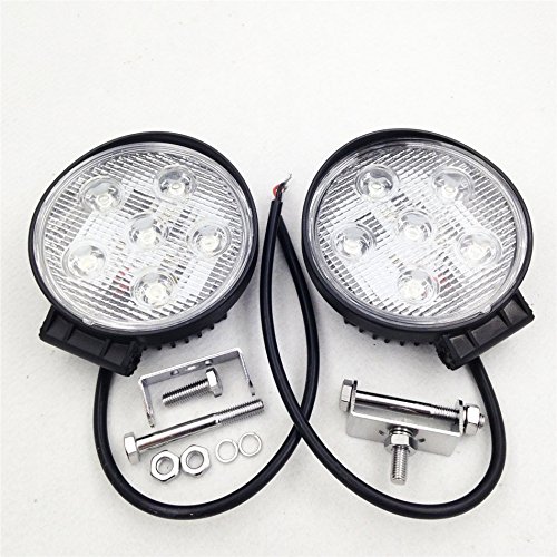 2 PCS Runde 18W Spot BEAM LED Off Road Work6 LED Licht 12V 24V Universal USE SUV Auto Lkw Boot von HASkulle