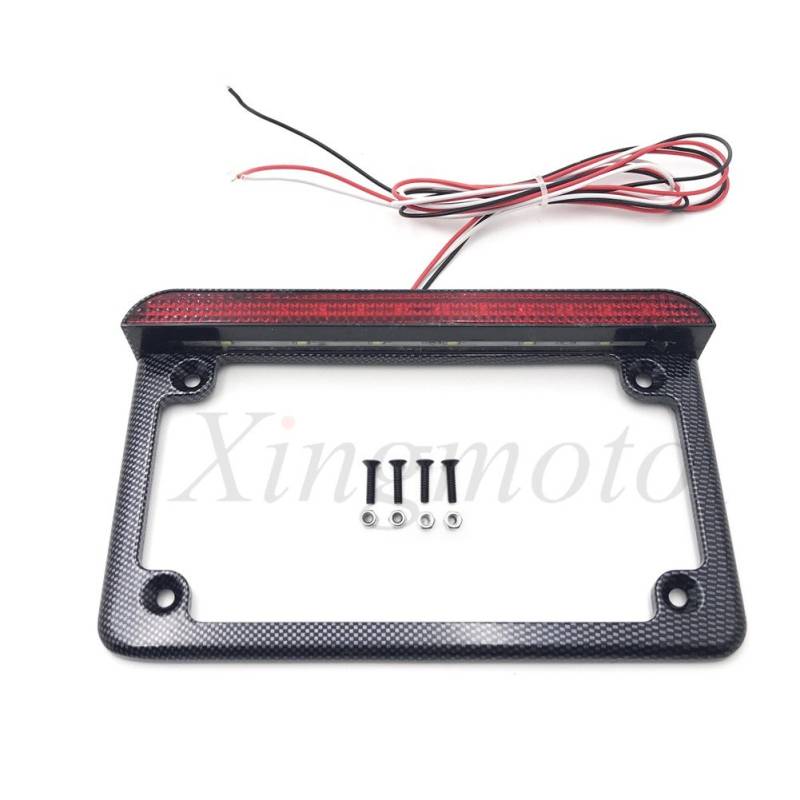 7"x4" Nummernschildrahmen 6" LED / Kompatibel mit Suzuki/ Kompatibel mit Yamaha/ Kompatibel mit Kawasaki/ Kompatibel mit HARLEY von HASkulle