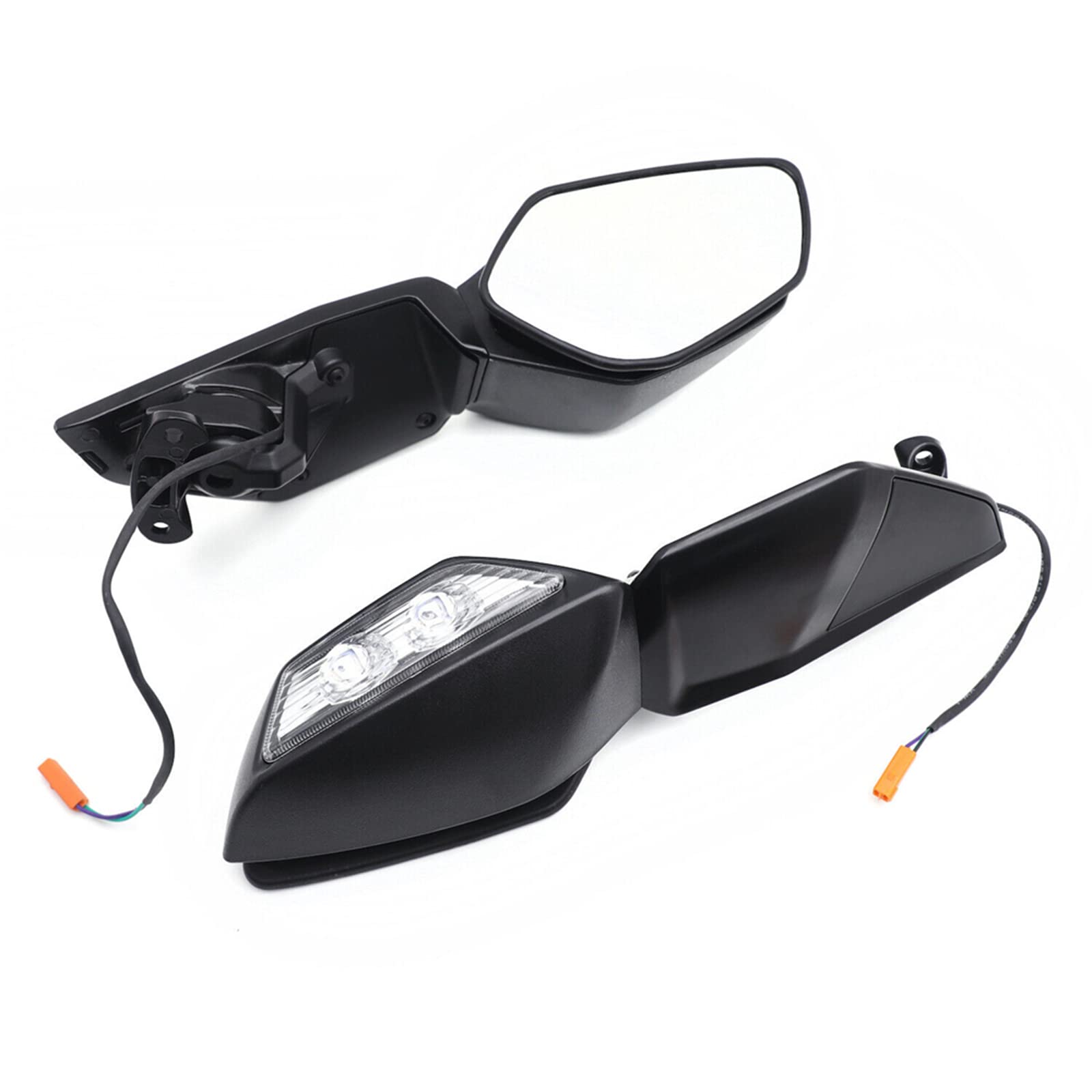 HASkulle Rückspiegel LED mit Blinkern Kompatibel mit Kawasaki Ninja ZX10R 2016-2021 2020 Schwarzer Ersatz für Motorradteile,Schwarz von HASkulle