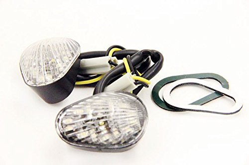 Klarer Euro-LED-Blinker zur Unterputzmontage, Kompatibel mit Yamaha YZF R1 R6 R6S 2006 2007 2008 von HASkulle