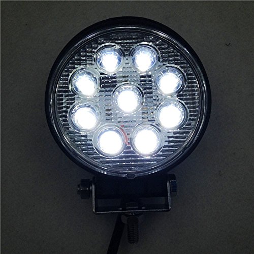 Runde 27W Spot BEAM LED Off Road Work 9 LED Licht 12V 24V Universal USE SUV Auto Lkw Boot von HASkulle