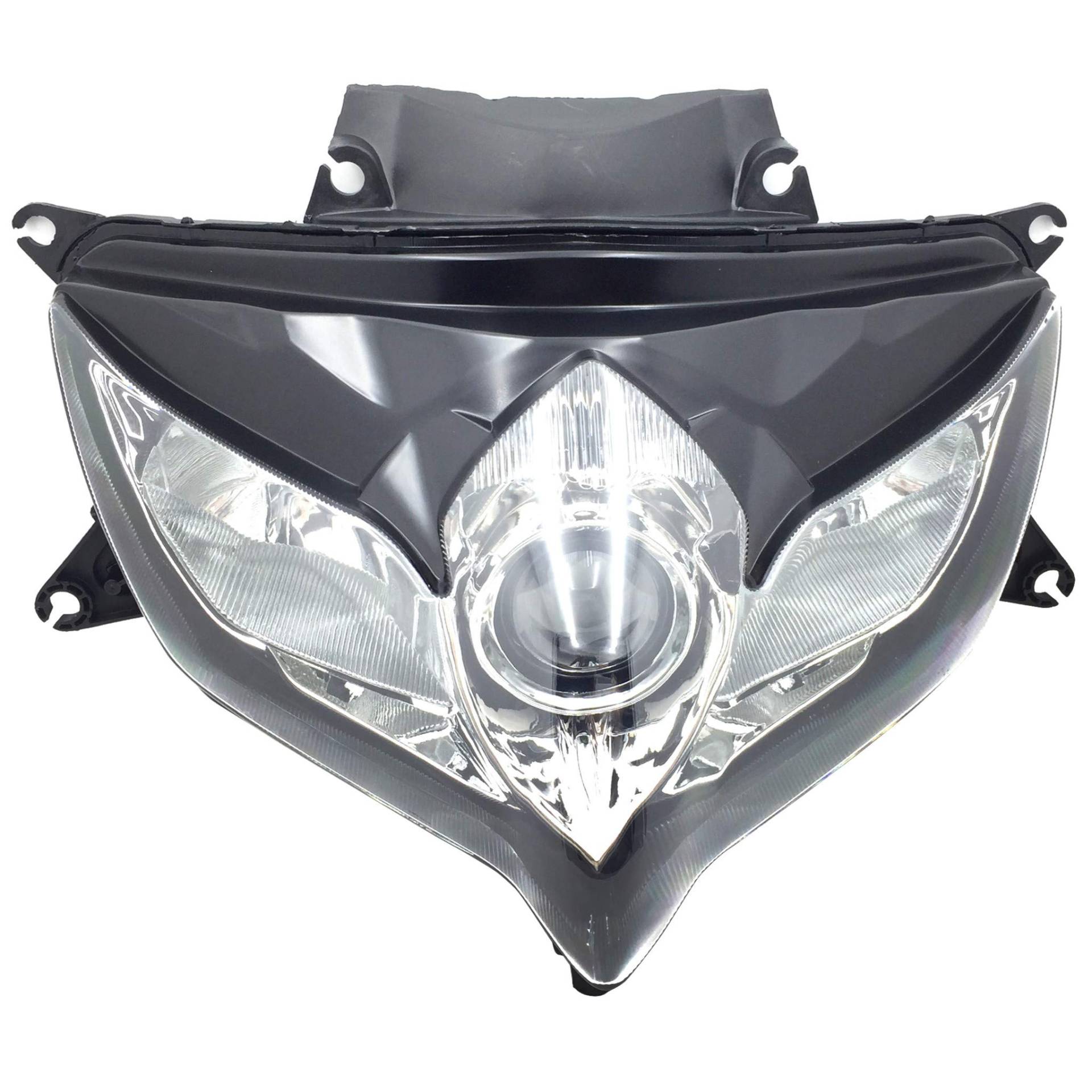 Schwarzer Scheinwerfer, Scheinwerferlampe, Kompatibel mit Suzuki GSXR 600 GSX-R 750 2008-2009 von HASkulle