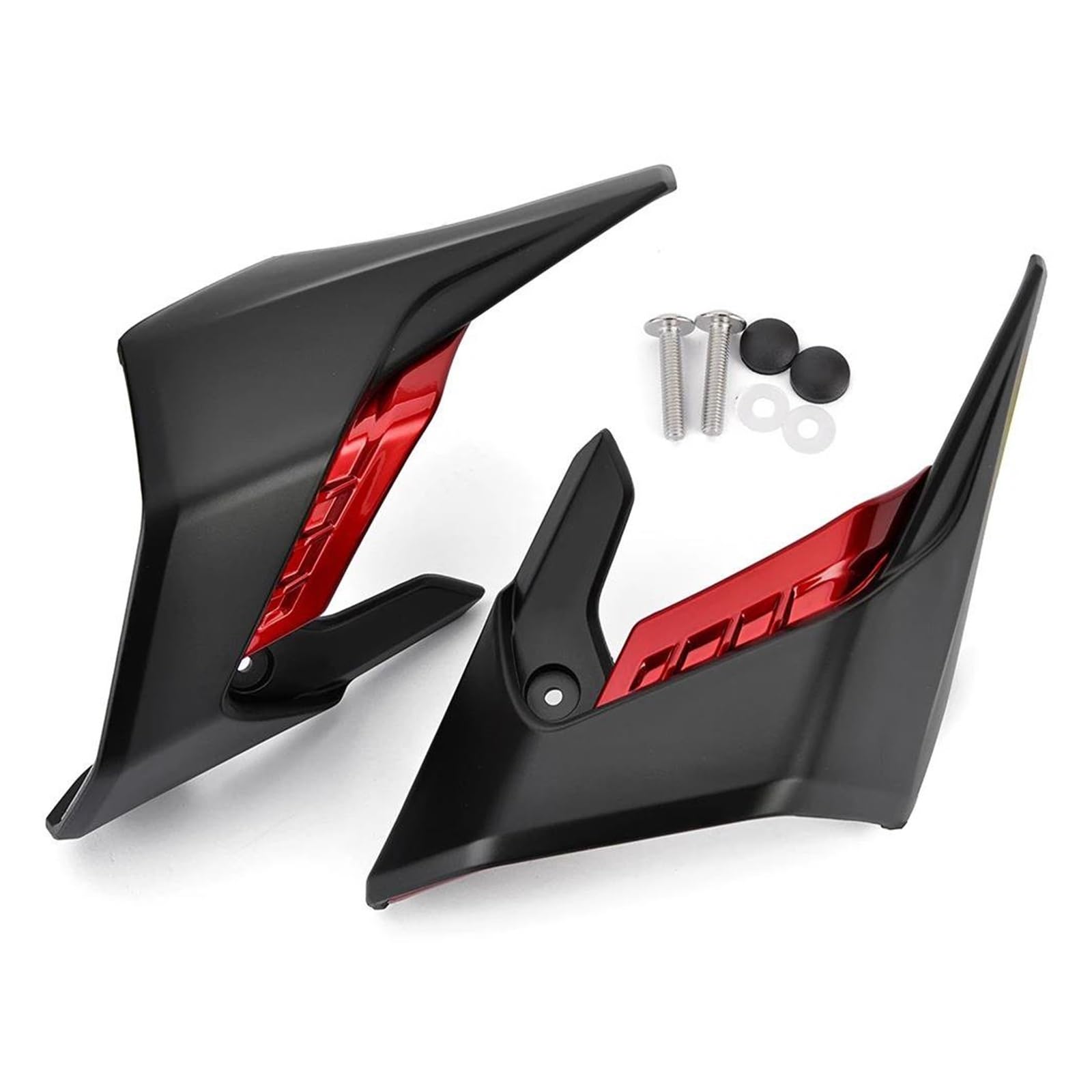 Motorrad-Haltegriffe Motorrad-Flügelschutz Windverkleidung Winglets Finnenverkleidung Abdeckung Für CB650R CB 650R 2018-2023 2024 Motorrad-Armlehnen-Handgriff(Rot) von HATSVTGR