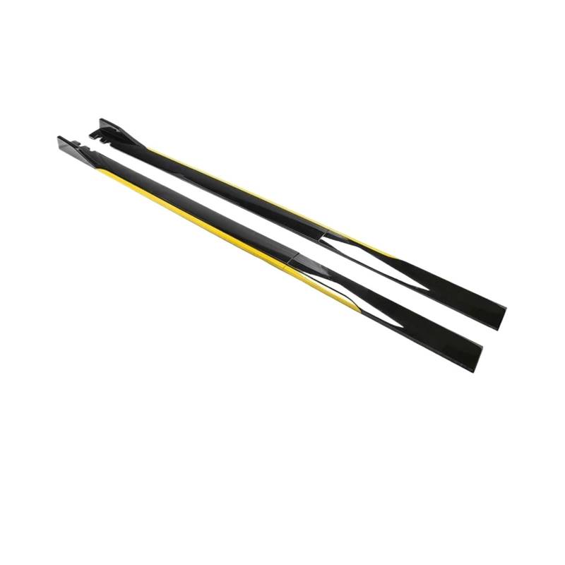 Seitenschwellerverlängerung Lippensplitter Für Toyota Seitenschwellerverlängerung Diffusor Bodykit Zubehör Canard Spoiler Splitter(200cm Schwarz Gelb) von HATSVTGR