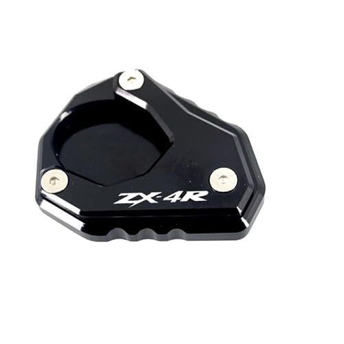 HAVEDONH Motorrad Seitenständer Verlängerungspolster Motorrad CNC Kickstand Fuß Seitenständer Verlängerung Pad Stützplatte Vergrößern Passend Für ZX-4R ZX-4RR 2023 von HAVEDONH