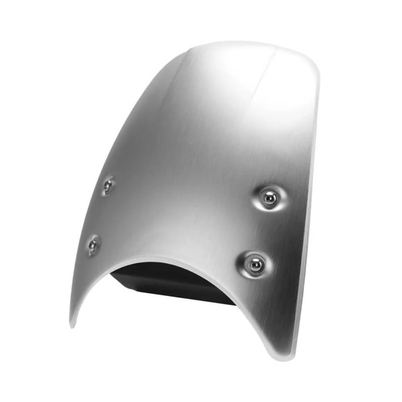 HAVEDONH Motorrad Windschutzscheibe Für Be&nel&li Leoncino 500 Motorrad Aluminium Windschutz Schild Deflektor Mit Halterung Frontscheibe Schwarz Silber von HAVEDONH