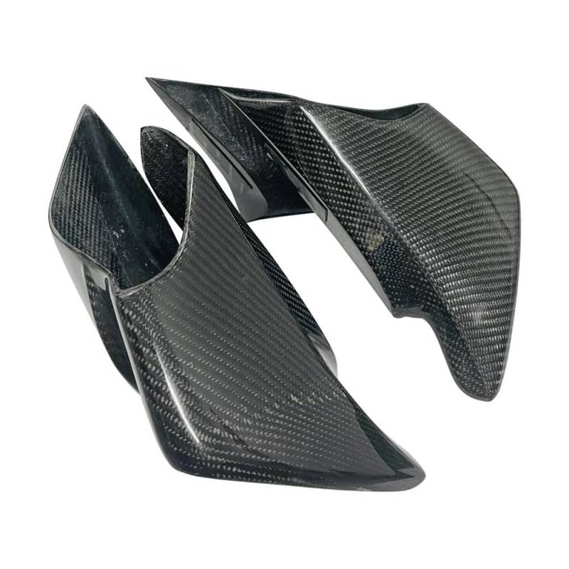 HAVEDONH Motorrad Windschutzscheibe Für YAM&AHA YZF-R3 YZF-R25 2019-2023 Carbon Fiber Front Spoiler Feste Flügel Motorrad Aerodynamische Flügel Windschutzscheibe Verkleidung von HAVEDONH